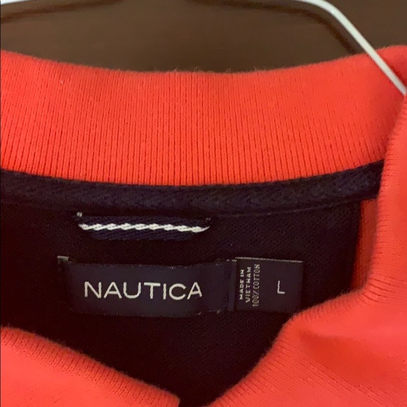 Nautica (Salmon or reddish pink) polo - Picture 2 of 3
